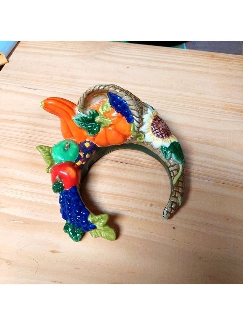 Vintage* Ceramic Cornucopia Candle Clutcher